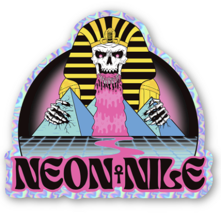 Neon Nile Prismatic Pharaoh Crusher Sticker