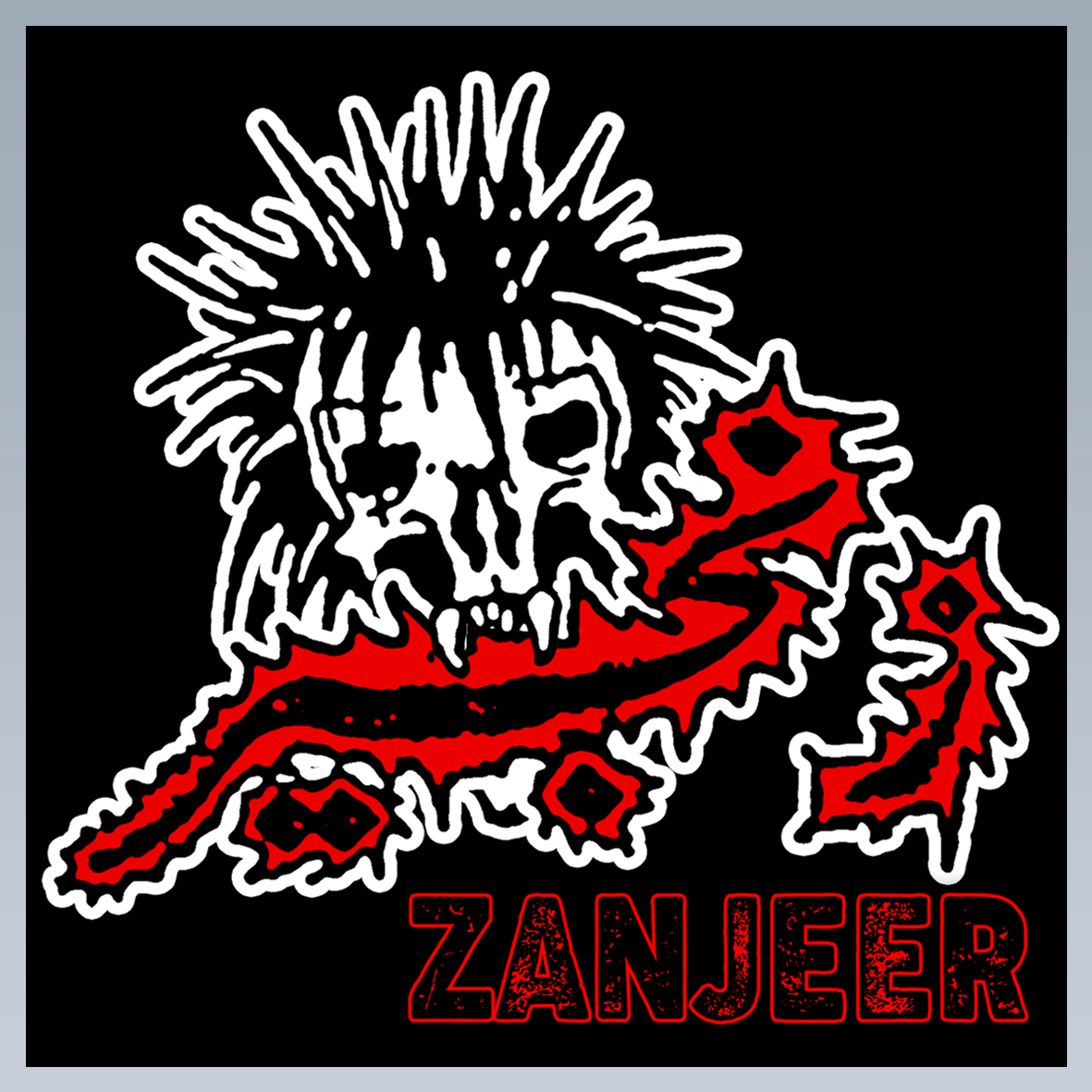 ZANJEER 3x3 Brushed Alloy Sticker