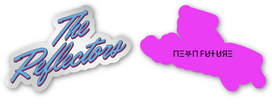 Reflector Logo Sticker Design The Reflectors Mirror Backed Logo Sticker – Neon Nile