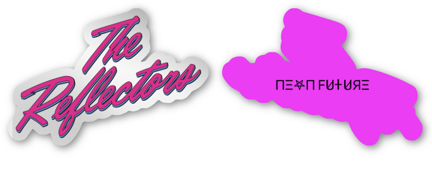 Reflector Logo The Reflectors Mirror Backed Logo Sticker – Neon Nile